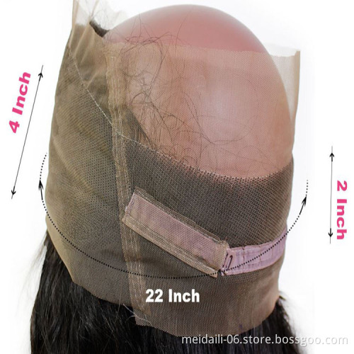 Peruvian Body Wave Pre Plucked 360 Lace Frontal Closure With Baby Hair 100% Remy Human Hair